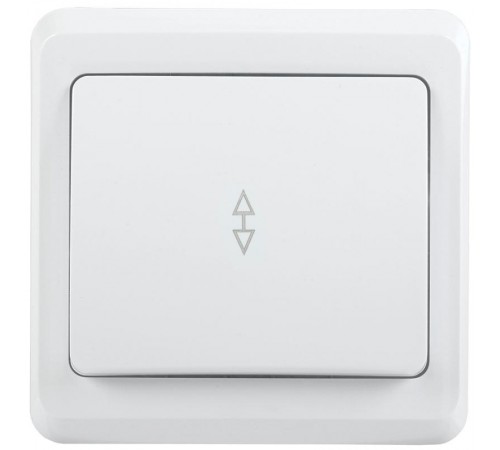 ВЕГА белый Выключатель 1-клавишный проходной 10А ВСп10-1-0-ВБ  EVV12-K01-10-DM  GENERICA