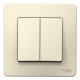 Blanca Молочный С/У Выключатель 2-клавишный, 10А, 250B  BLNVS010502  SE