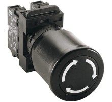 Кнопка MPET3-10B ГРИБОК черная (только корпус) с фиксацией 30мм  1SFA611520R1006  ABB