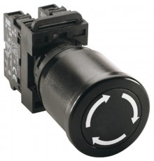 Кнопка MPET3-10B ГРИБОК черная (только корпус) с фиксацией 30мм  1SFA611520R1006  ABB