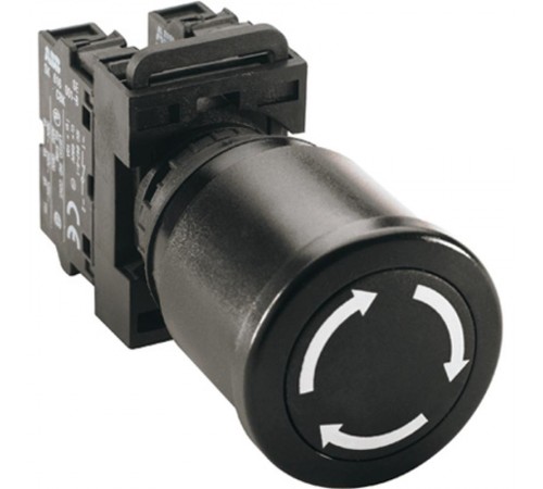 Кнопка MPET3-10B ГРИБОК черная (только корпус) с фиксацией 30мм  1SFA611520R1006  ABB