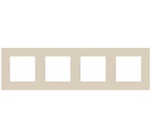 Рамка для розеток и выключателей  Серия 12 12-5204-02 на 4 поста, Классик, слоновая кость  Б0067749  ЭРА