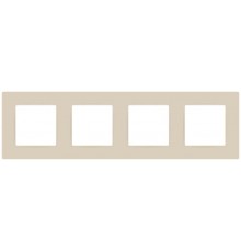 Рамка для розеток и выключателей  Серия 12 12-5204-02 на 4 поста, Классик, слоновая кость  Б0067749  ЭРА