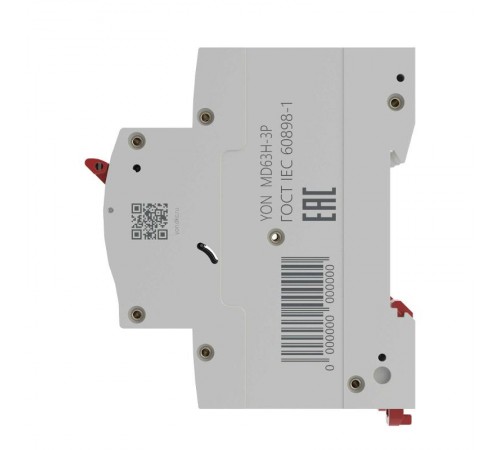 Автоматический выключатель модульный YON max типа MD63H, 10кА, 3 полюса, хар-ка D, 2А  MD63H-3PD2  DKC