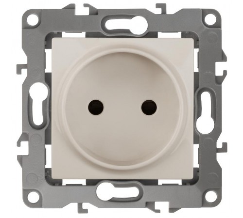 Розетка 12-2105-02 2P, 16АХ-250В,  слоновая кость  Б0018255  ЭРА