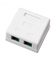 Комбинированная розетка RJ-45(8P-8C) + RJ-11(6P-4C), внешняя  03-0120  REXANT