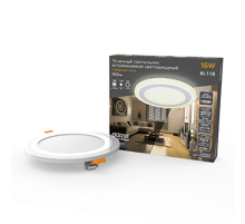 Светильник светодиодный встраиваемый Backlight BL118 Кругл. Акрил, 12+4W, LED 3000K, диам. 190,  BL118  Gauss