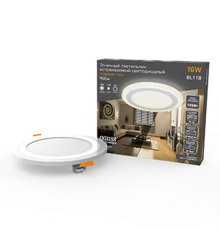 Светильник светодиодный встраиваемый Backlight BL118 Кругл. Акрил, 12+4W, LED 3000K, диам. 190,  BL118  Gauss