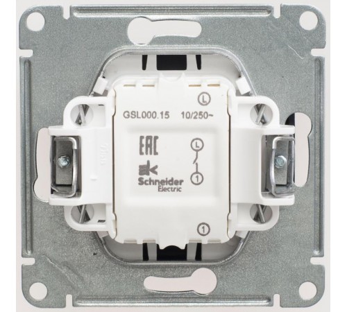 Glossa Антрацит Кнопка нажимная сх.1, 10AX  GSL000715  SE