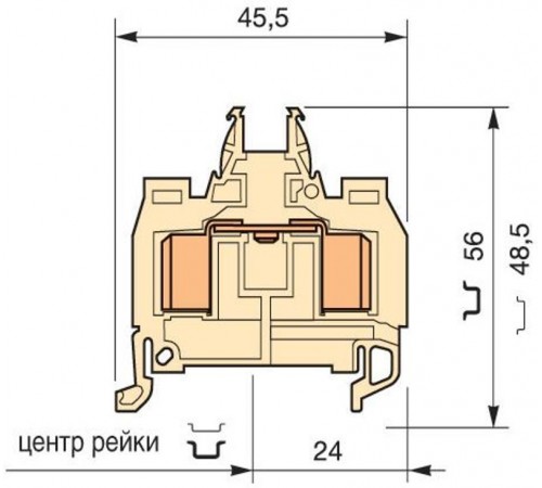 Клемма D2,5/8.ADO.NF ADO 2.5мм.кв.  1SNA399736R0100  TE