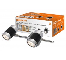 Светильник под лампу спот СНС 2х50Вт, GU10, 230 В, 50 Гц, IP44, Канна, черный/хром/никель  SQ0358-0226  TDM