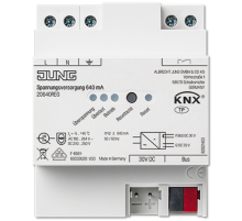 KNX блок питания, 640mA, монтаж на DIN-рейку, 4 модуля; KNX  20640REG  Jung