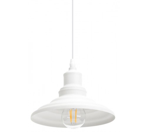 Светильник подвесной PL4 WH металл, E27, max 60W, d203 мм, шагрень белый  Б0037451  ЭРА