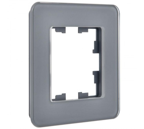 BRITE Рамка 1-ая РУ-1-2-Бр стекло графит RE  BR-M12-G-41-K53  IEK