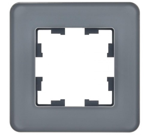 BRITE Рамка 1-ая РУ-1-2-Бр стекло графит RE  BR-M12-G-41-K53  IEK