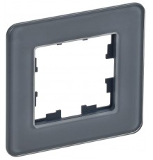 BRITE Рамка 1-ая РУ-1-2-Бр стекло графит RE  BR-M12-G-41-K53  IEK