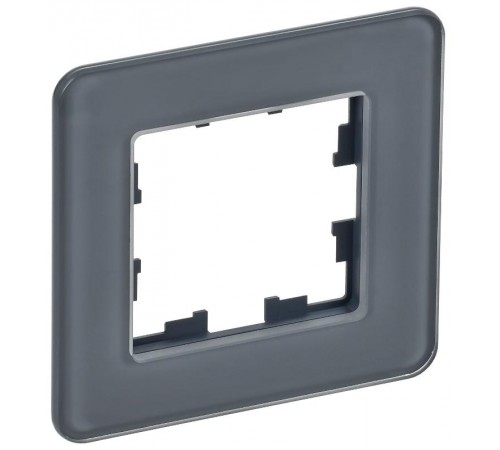BRITE Рамка 1-ая РУ-1-2-Бр стекло графит RE  BR-M12-G-41-K53  IEK