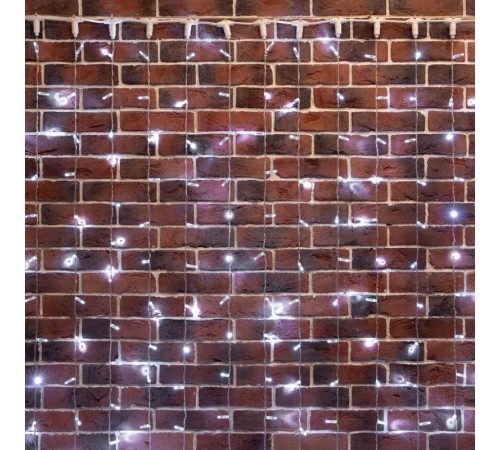 Гирлянда "Светодиодный Дождь" 2х6м, постоянное свечение, прозрачный провод, 230 В, диоды БЕЛЫЕ, 1140 LED  235-175  NEON-NIGHT