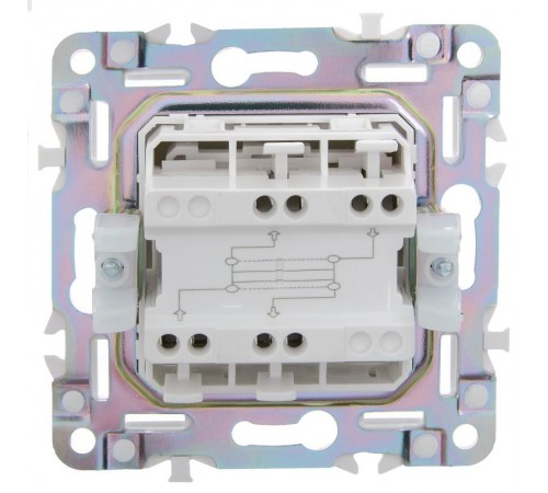 SKANDY Выключатель 1-клавишный перекрестный 10А SK-V03Gr серый   SK-V13-0-10-K03  IEK