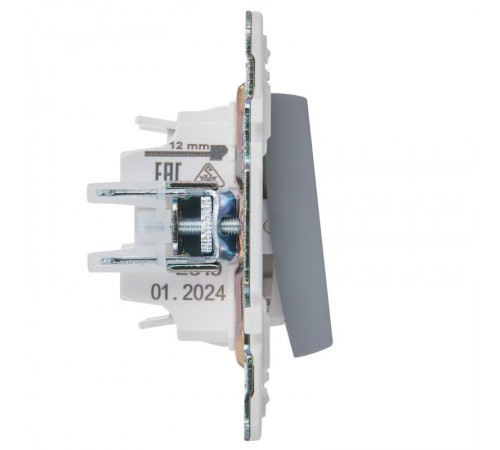 SKANDY Выключатель 1-клавишный перекрестный 10А SK-V03Gr серый   SK-V13-0-10-K03  IEK