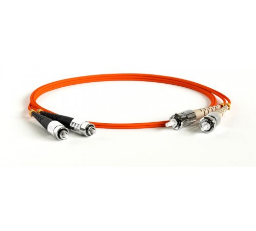 FC-D2-62-FC/PR-ST/PR-H-1.5M-LSZH-OR Патч-корд волоконно-оптический (шнур) MM 62.5/125, FC-ST, 2.0 мм, duplex, LSZH, 1.5 м  419468  Hyperline