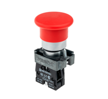 Кнопка грибовидная без фиксации, 1NC, красный, O40 мм, металл MTB2-BCZ124  54253  ОВЕН