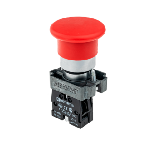 Кнопка грибовидная без фиксации, 1NC, красный, O40 мм, металл MTB2-BCZ124  54253  ОВЕН