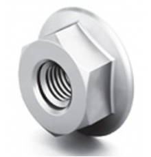 Гайка М10 DIN 6923 со стопорным буртиком, класс прочности 8, гальван. цинк (в упаковке 50 шт), 060610  ГМСБ-10.8-DIN-ЭЦ   Ostec