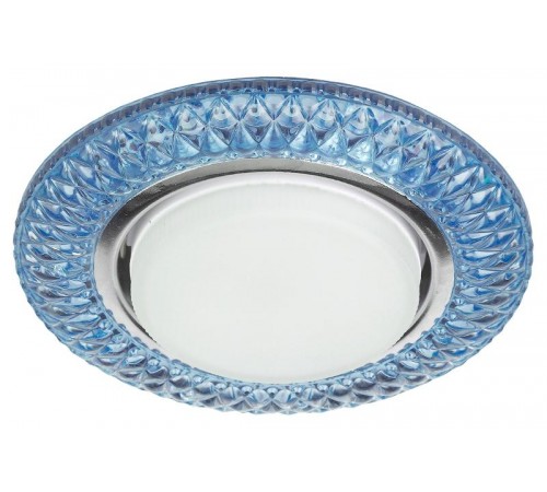 Светильник точечный встраиваемый под лампу DK LD23 15Вт GX53 голубой с подсветкой  Б0029628  ЭРА