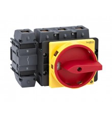 Выключатель-Разъединитель 4P 175A IP20 с красной рукояткой на дверцу 4 винтами с замком  MSD175410R  SE