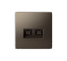 ArtGallery Мокко Розетка двойная компьютерная RJ45+RJ45, кат. 5е, механизм  GAL000685  SE