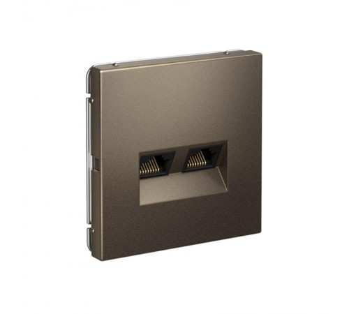 ArtGallery Мокко Розетка двойная компьютерная RJ45+RJ45, кат. 5е, механизм  GAL000685  SE