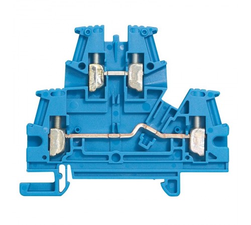Винтовая клемма Viking 3 - однополюсная - 2 входа/2 выхода - шаг 6 мм - синий  037109  Legrand