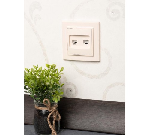 Розетка RJ-45+Phone СП бежевый Минск EKFERK00-135-20EKF