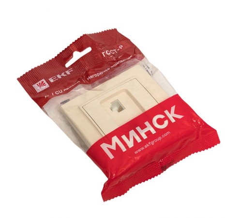 Розетка RJ-45+Phone СП бежевый Минск EKFERK00-135-20EKF