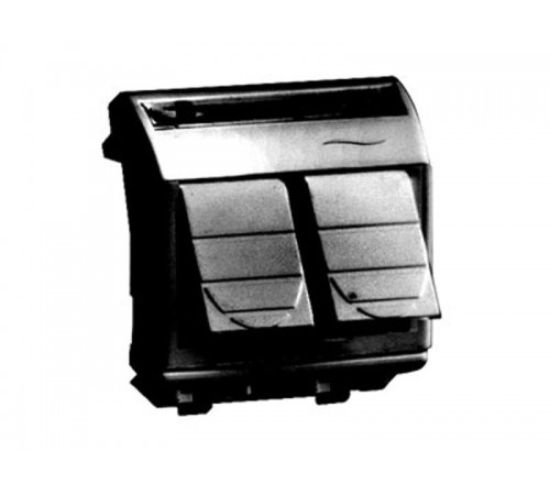 Компьютерная розетка RJ-45. кат.5Е (2 разъема АМР). черная. 2мод.  77643N  DKC