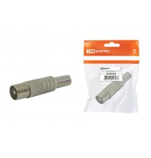 Штекер TV антенный металл с пружиной, инд. упаковка  SQ1809-0028  TDM