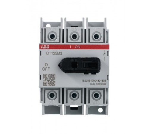 Рубильник OT125M3 (PRO M) до 125А 3-пол. на DIN-рейку или монтажную плату  1SCA022429R9140  ABB
