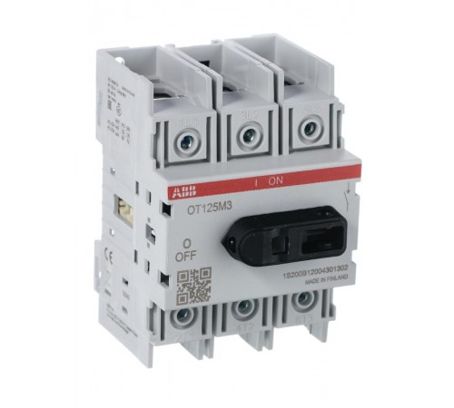 Рубильник OT125M3 (PRO M) до 125А 3-пол. на DIN-рейку или монтажную плату  1SCA022429R9140  ABB