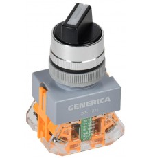 Переключатель D7-11X22 2 положения 1з+1р с самовозвратом черный  BSW50-11X22-3-22-2-K02-G  GENERICA