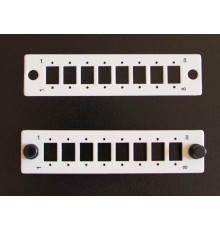 Панель лицевая FO-FP-W140H42-8SC/DLC-GY (модуль) для установки 8-SC(DLC), с отверстиями М2 для крепления адаптера, серая  250391  Hyperline