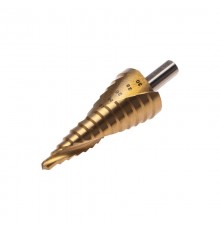 Сверло ступенчатое, 6-8-10-12-14-16-18-20-22-24-26-28-30мм, Р6М5, ТИТАН, трехгр.хвостовик  KR-12-6616  Kranz