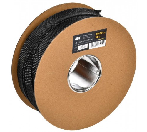 Оплетка кабельная 40-50мм полиэстер 50м черная   UBS10-PL-4060-050-K02  IEK