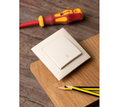 Валенсия выключатель 1-кл. 10А кремовый проходной EKF PROxima   EWV10-025-20   EKF