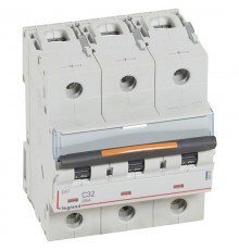 Выключатель автоматический трехполюсный DX3 32А C 25кА (4,5 мод)  409784  Legrand