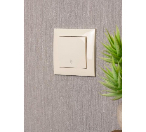 Валенсия выключатель 1-кл. 10А кремовый проходной EKF PROxima   EWV10-025-20   EKF