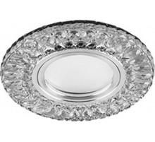 Светильник точечный встраиваемый под лампу, с LED подсветкой CD906 15LED*2835 SMD 4000K, MR16 50W G5.3, белый, хром  28849  FERON