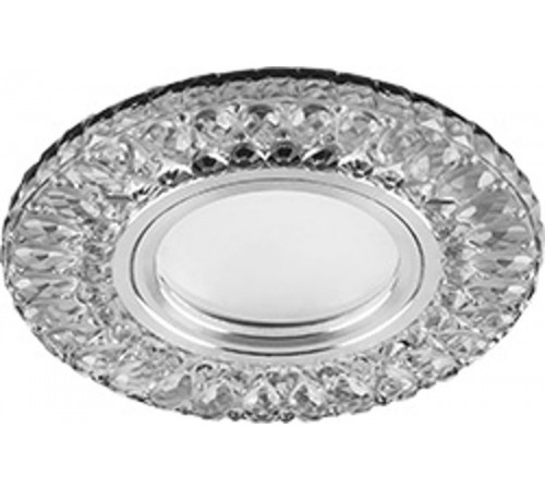 Светильник точечный встраиваемый под лампу, с LED подсветкой CD906 15LED*2835 SMD 4000K, MR16 50W G5.3, белый, хром  28849  FERON