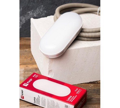 Светильник светодиодный ЖКХ овал ДПО-2005 12Вт 4000K IP65  EKF PROxima  BKL-2005-V-12-4000  EKF