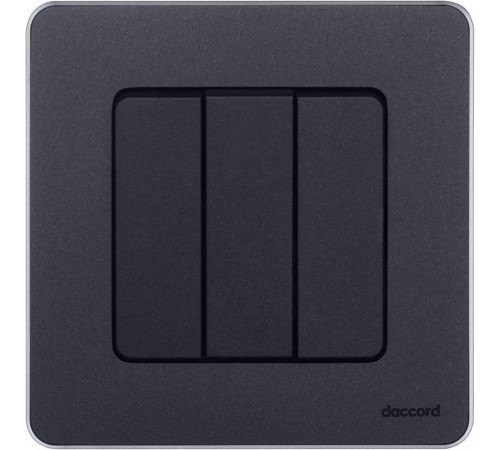 Inspiria Антрацит Выключатель 3-клавишный 10АХ 250В винтовые зажимы  673543  Legrand